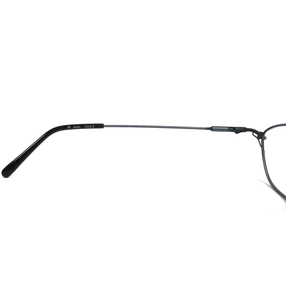 Vintage Opdo Eyeglasses Frames 1510-2 Blue Oval Wire Rim Modern MCM 48-20-133